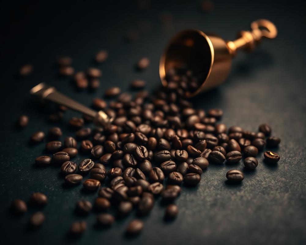 Freshly roasted coffee beans